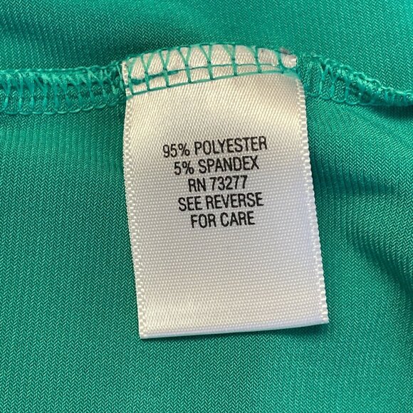 Dana Buchman Womens Travel Knit Tunic Top Size XL Green Button Up Comfy Office - Picture 12 of 13